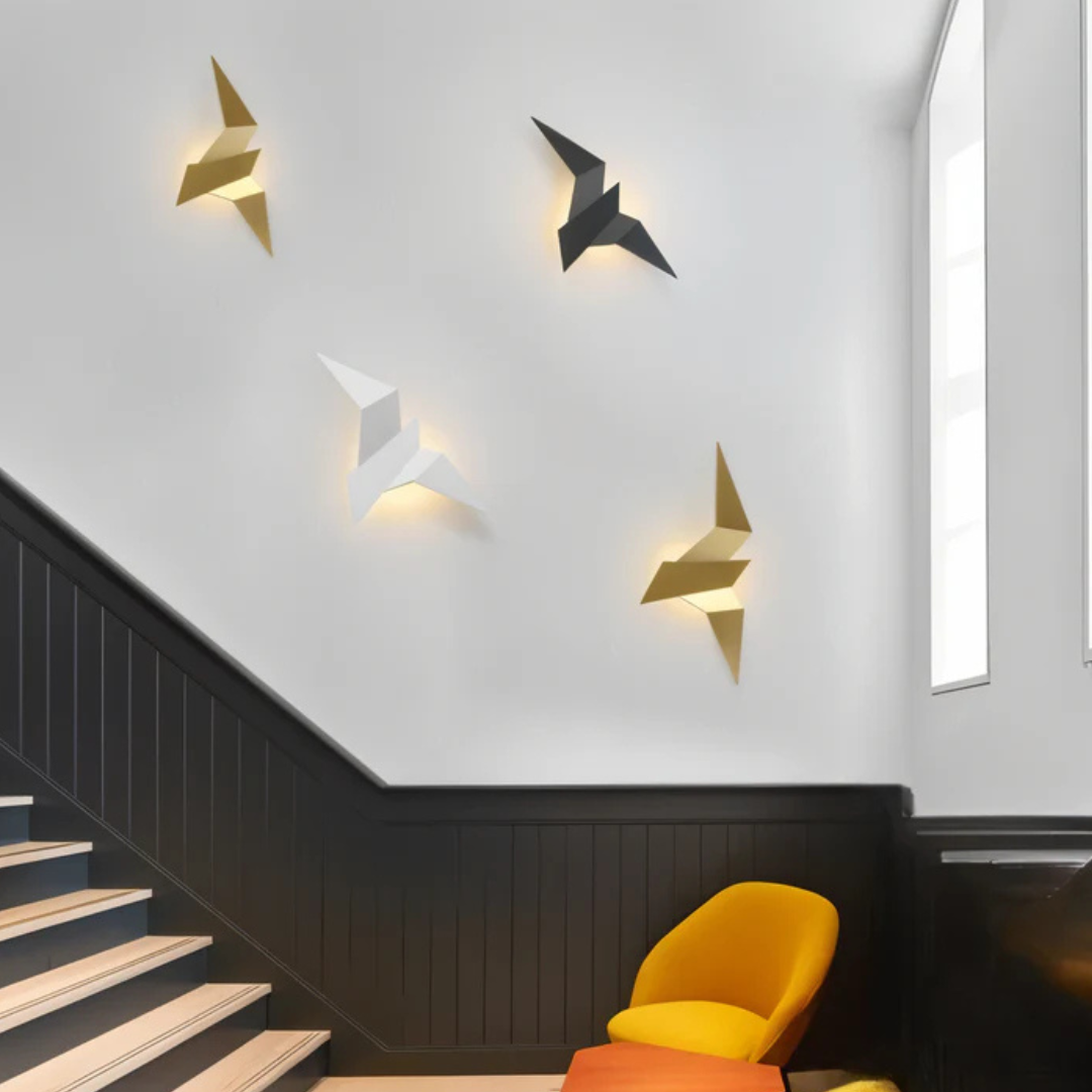 Origami Wall Lamp | Unique Modern Indoor LED Sconce