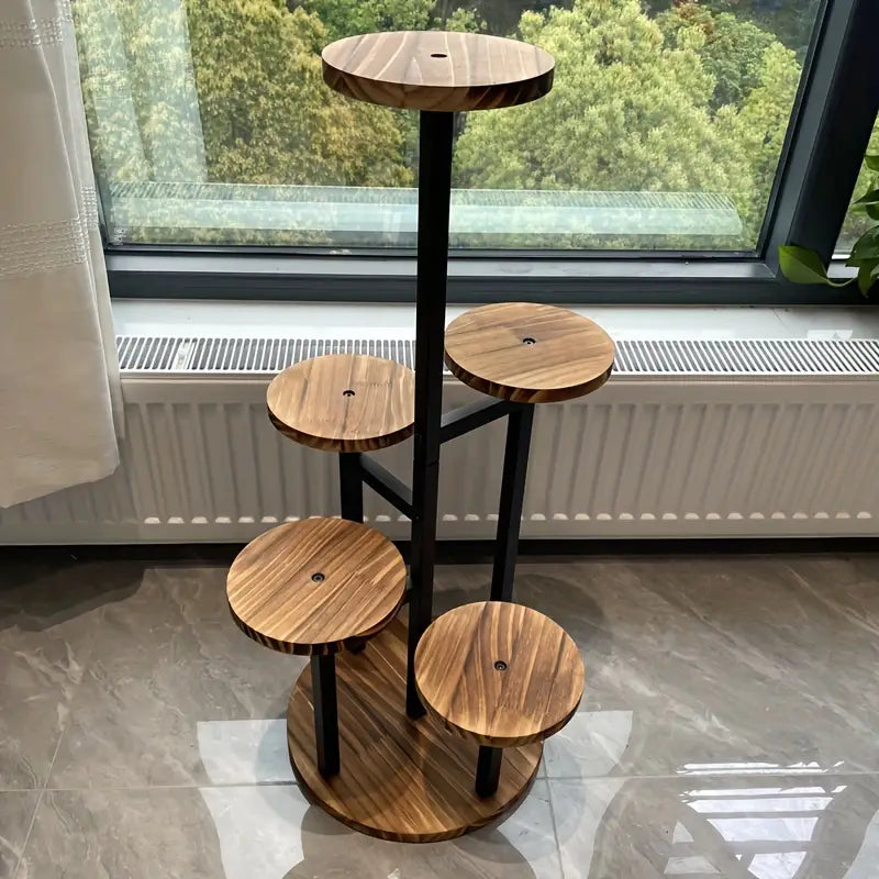 Verdura | 6-Tier Round Plant Stand | Wooden