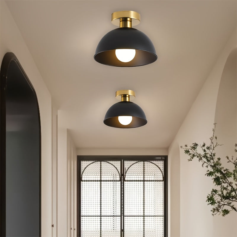 Modern Semi-Flush Ceiling Lamp | Matte Metal Finish