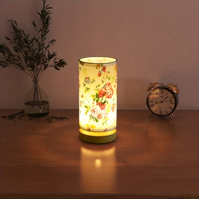 Modern Wooden Table Lamp | USB Powered Bedside Light