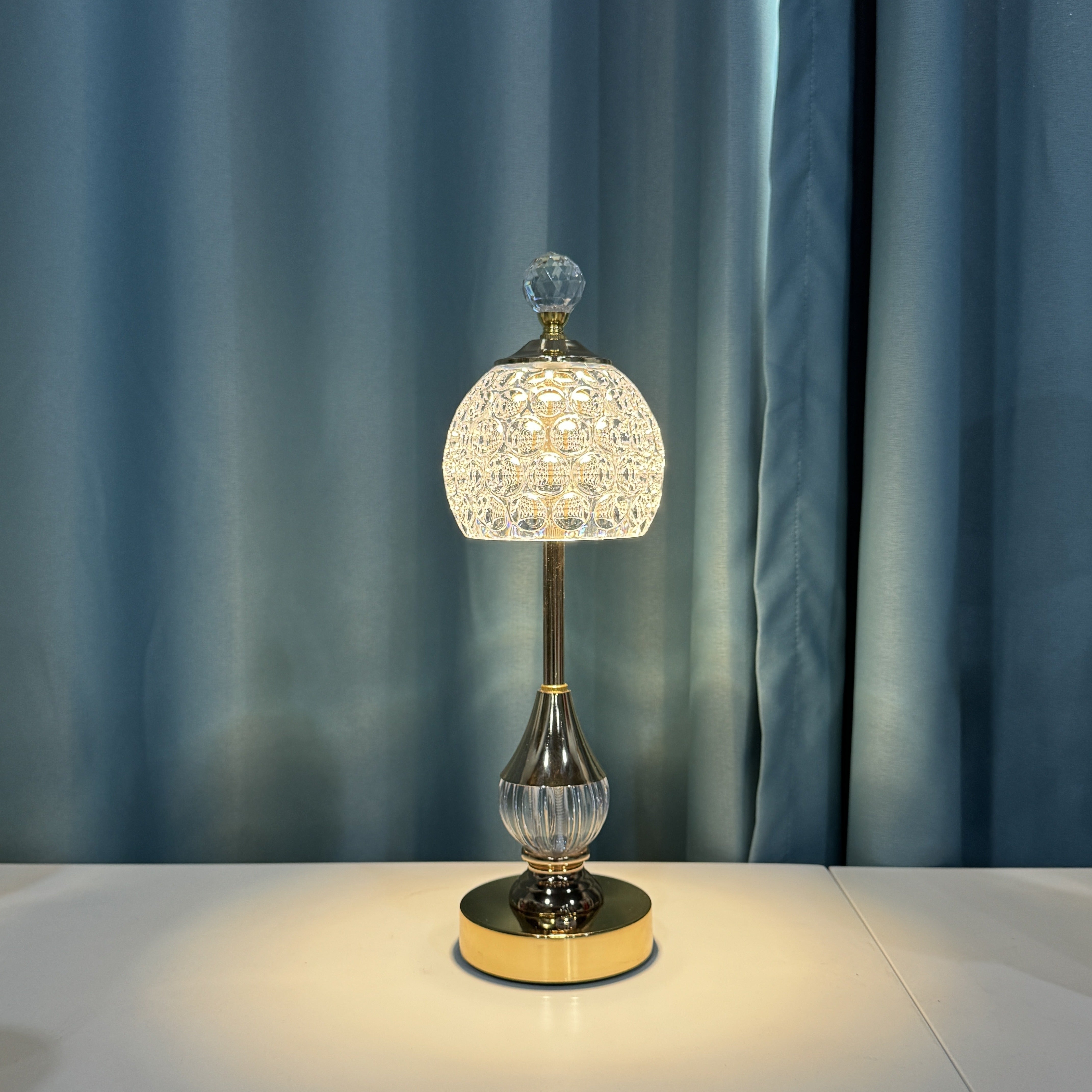 Crystal Touch Table Lamp | Rechargeable LED Bedside Light