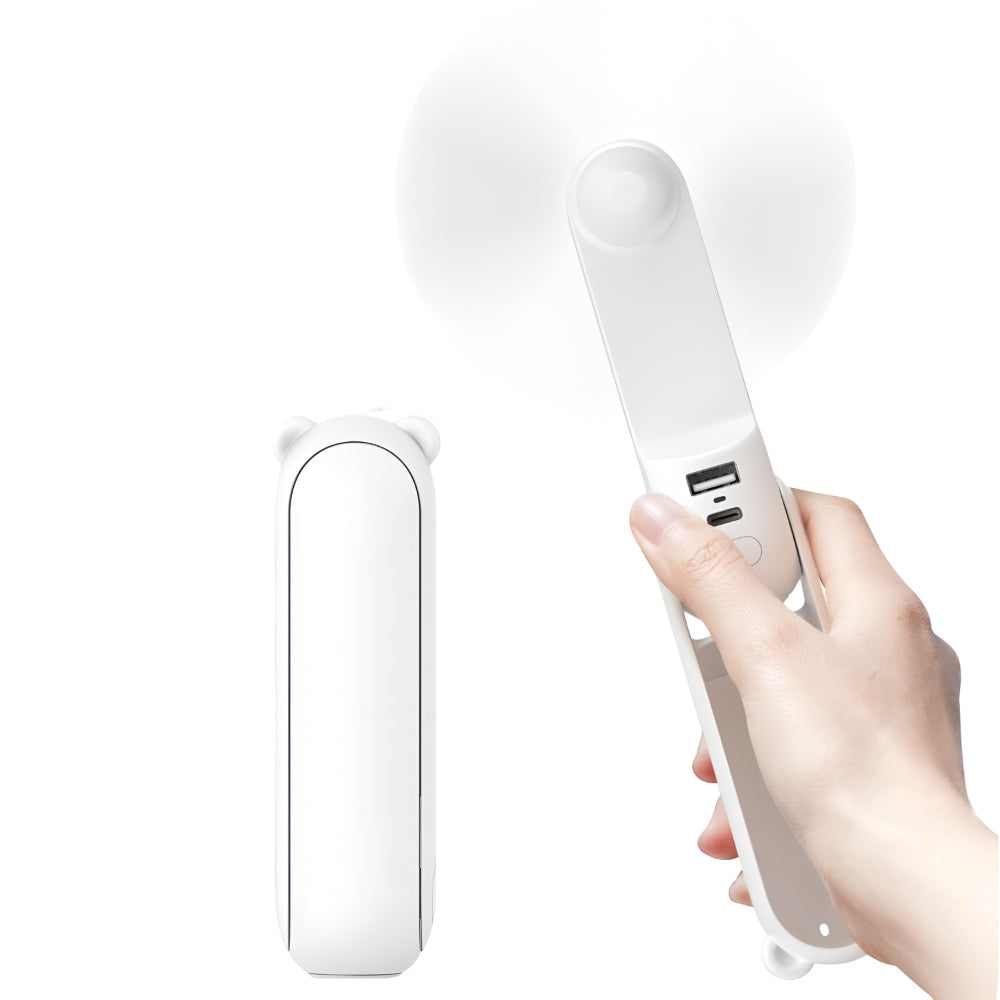 Bærbar ventilator håndholdt USB-genopladelig lommeventilator