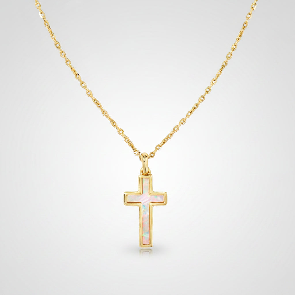 Colgante de Cruz para Collar Regalo del Día de la Madre Joyería Dorada Minimalista