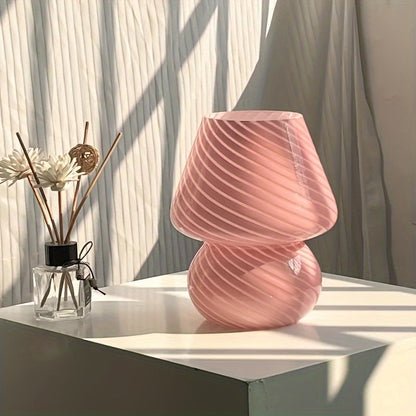 Lampă din sticlă în stil Murano | Lumină de masă cu USB dimabilă