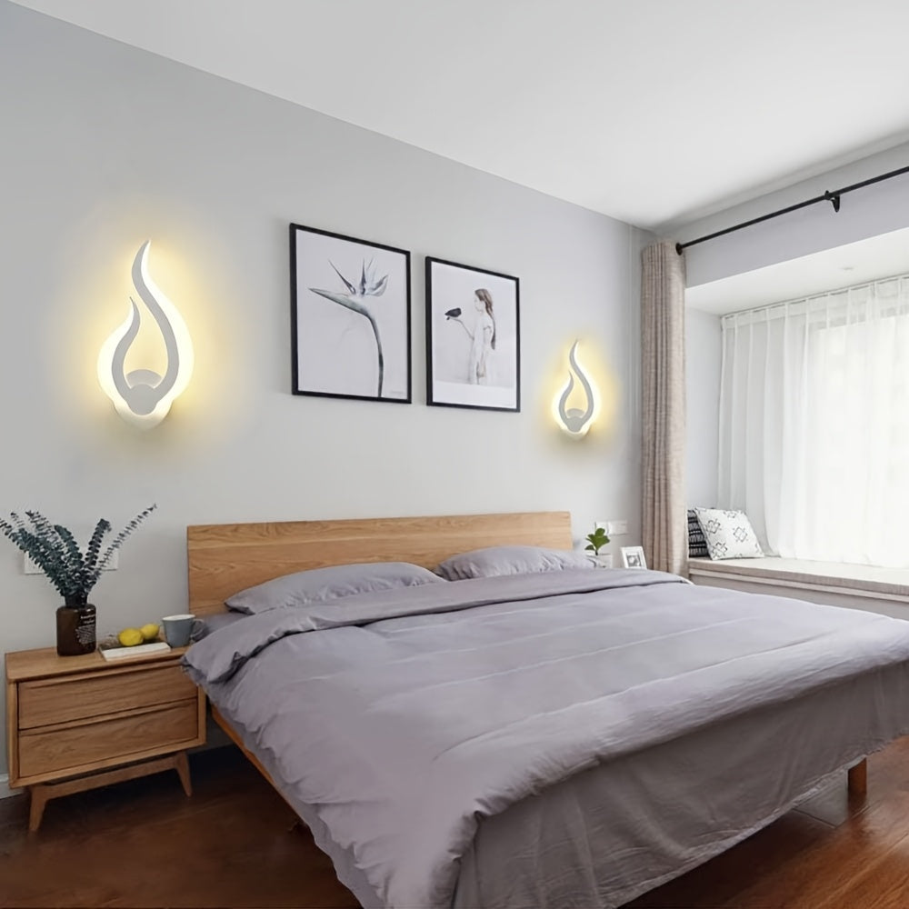 Modern Flame LED Wall Light | 10W Warm White Sconce