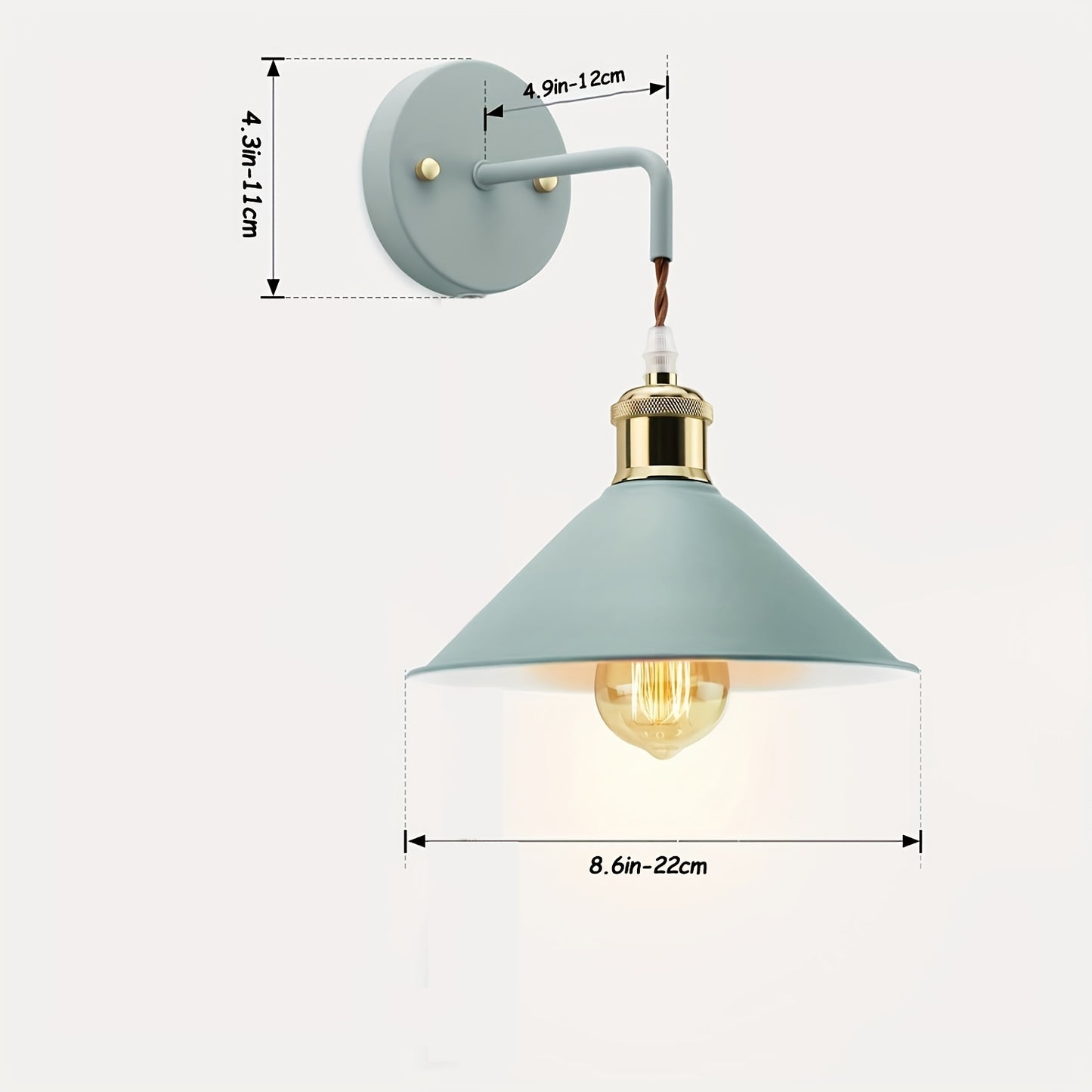 Aplica de Perete din Metal Modern | Corp de Iluminat de Perete cu Finisaj din Ulei Industrial