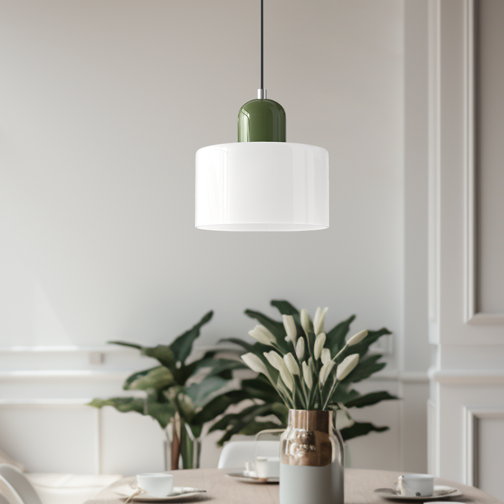 Bauhaus-Glas-Hängeleuchte | Buntes modernistisches Design