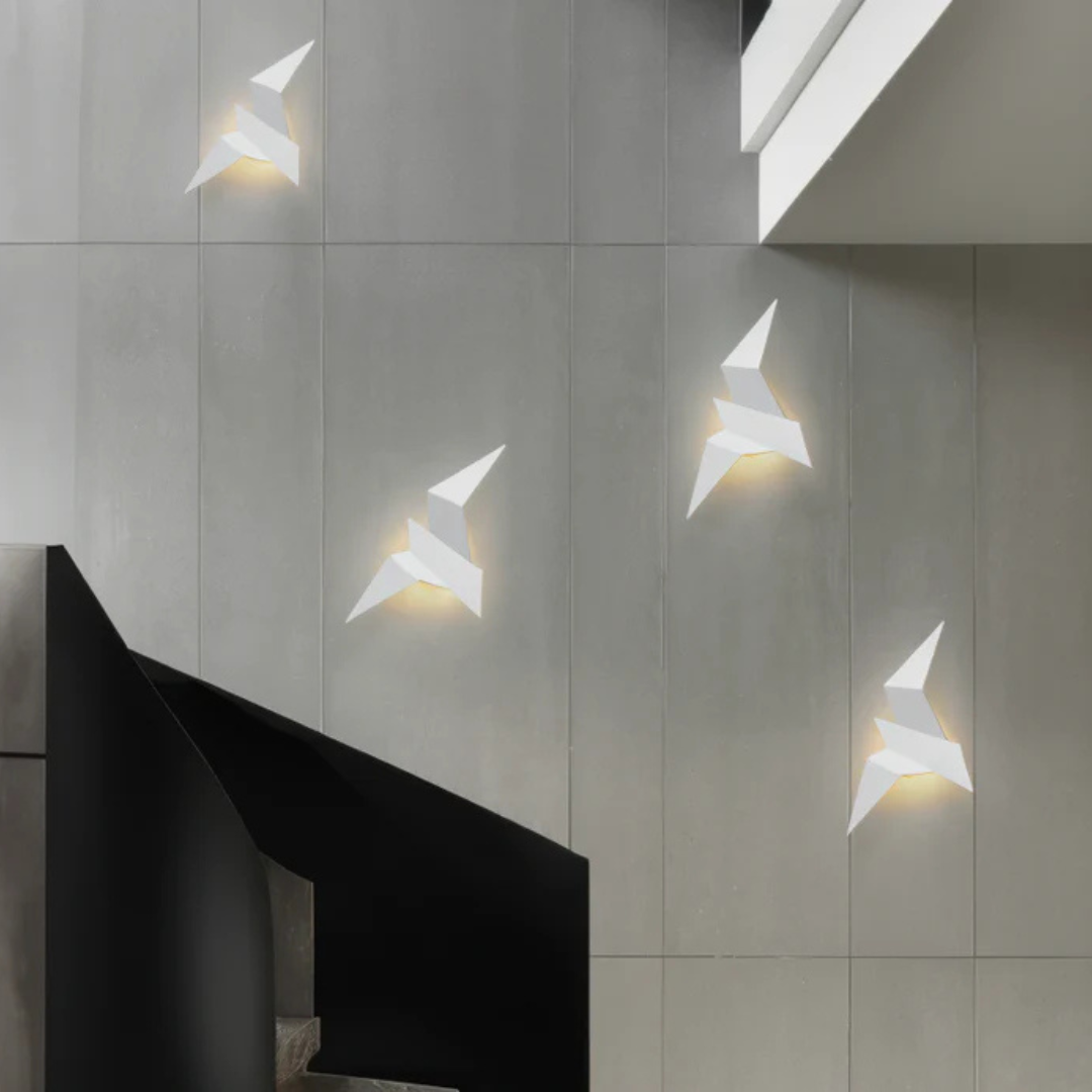 Candeeiro de Parede Origami | Arandela LED Moderna e Única para Interior