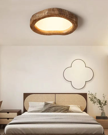 Le Halo Bois Deckenleuchte | Rustikale, holz-inspirierte LED-Lampe