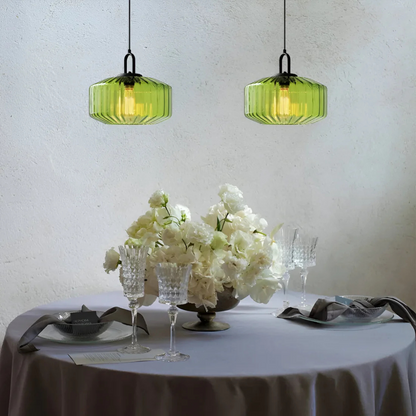 Mireta glaspendel | Retrofarvet glasdesign