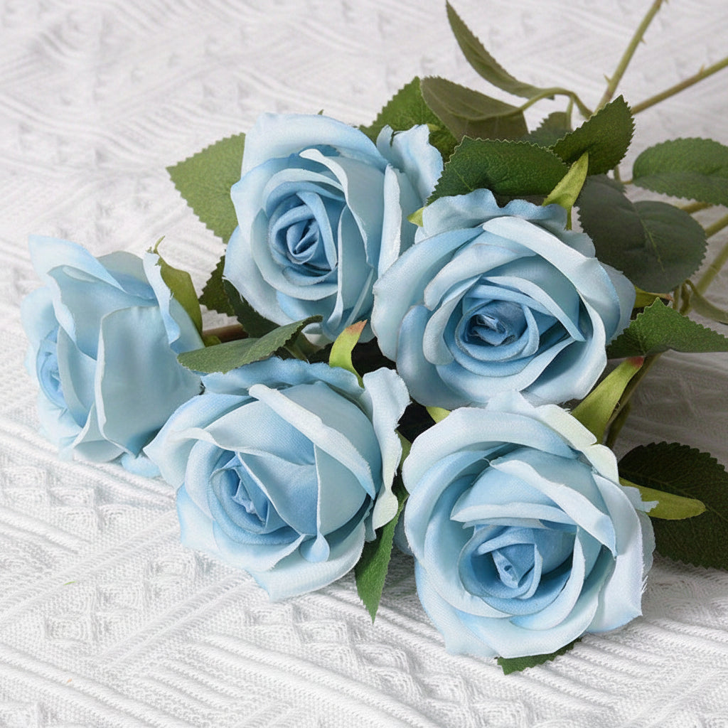 Buchet de flori artificiale pentru Ziua Mamei, trandafiri roșii decorativi