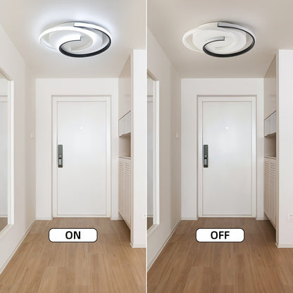 Luz de Teto LED Espiral Moderna | Luminária Redonda Minimalista de Embutir