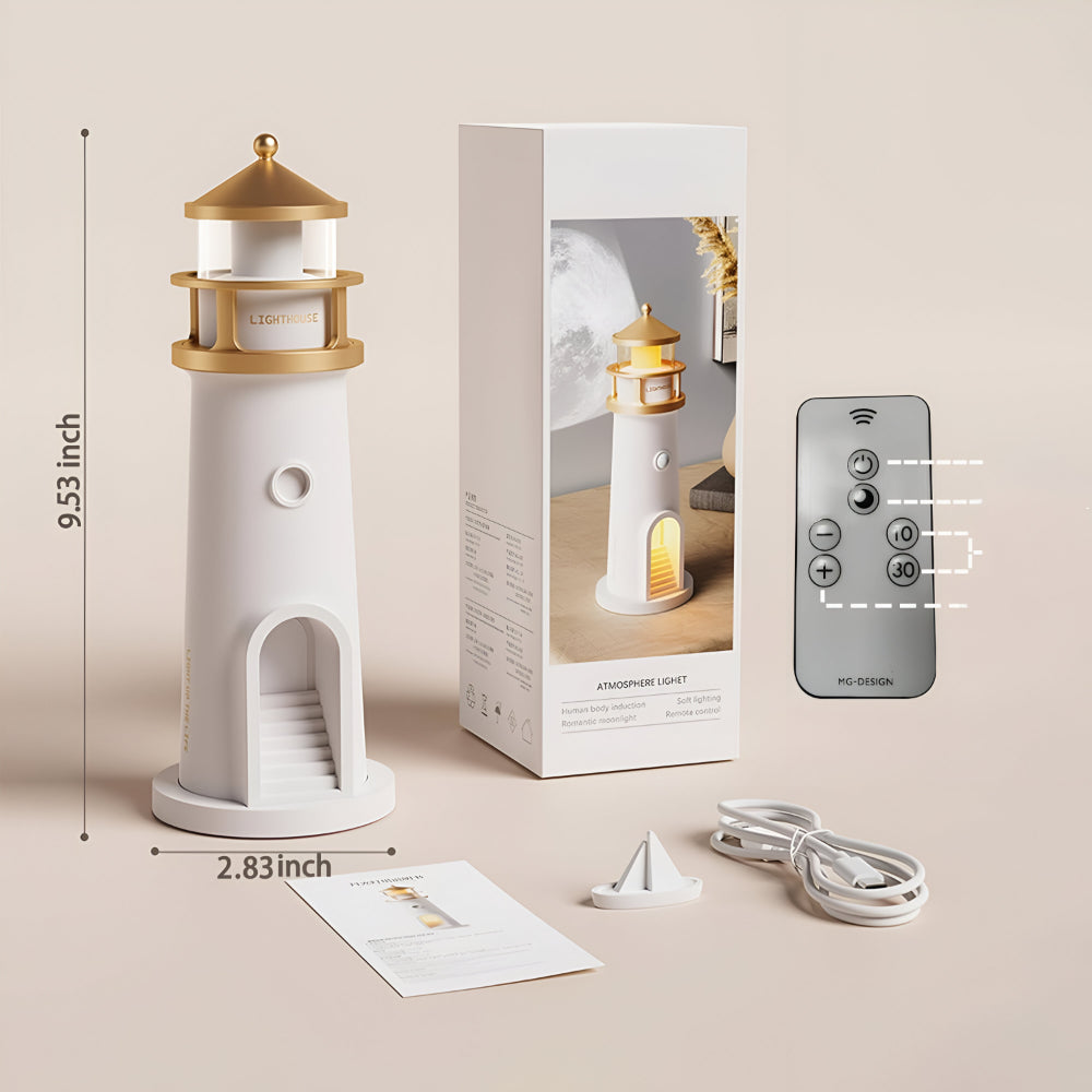 Natlys Projektionsfyr LED Værelsesdekoration Lampe