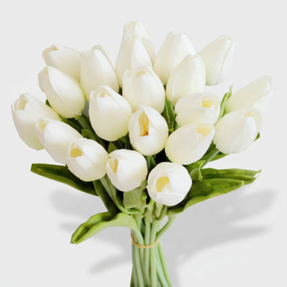 Mothers Day Artificial Flowers Tulip Bouquet Real Touch PU Stems