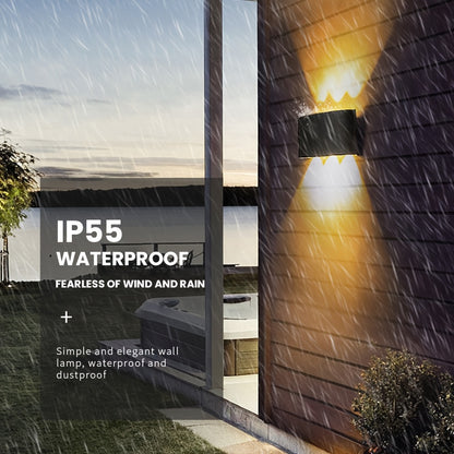 Moderne LED-Wandleuchte mit Doppelstrahl | Innen- & Außenbereich IP55