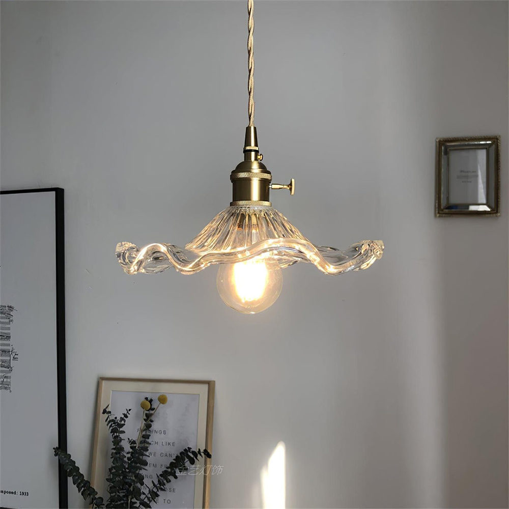 Illuminate Your Room with Elegance | Flower Glass LED Pendant Light
