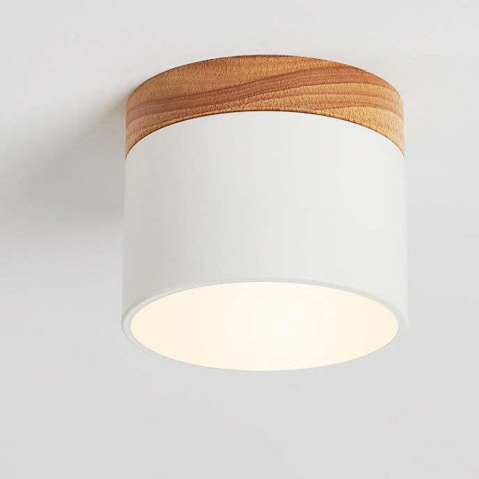 Skandinavisk Macaron LED loftlampe | Trædetalje indbygget montage