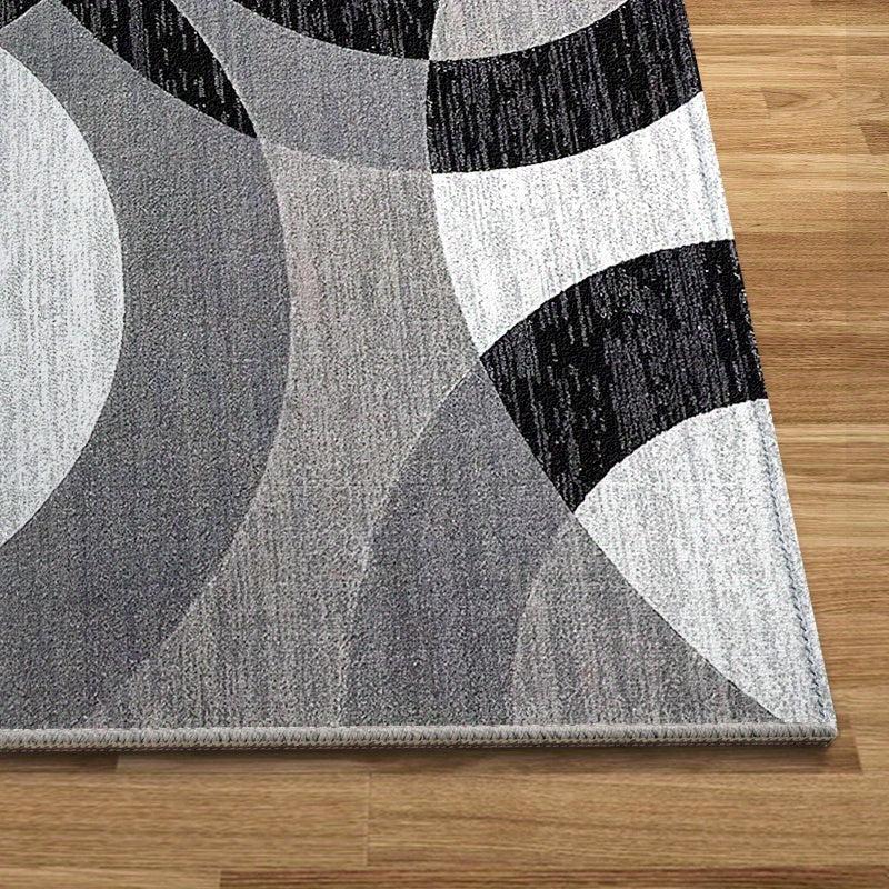 Orbit-Weave Geometrischer Teppich | Weiche Samt-Anti-Rutsch-Bodenmatte