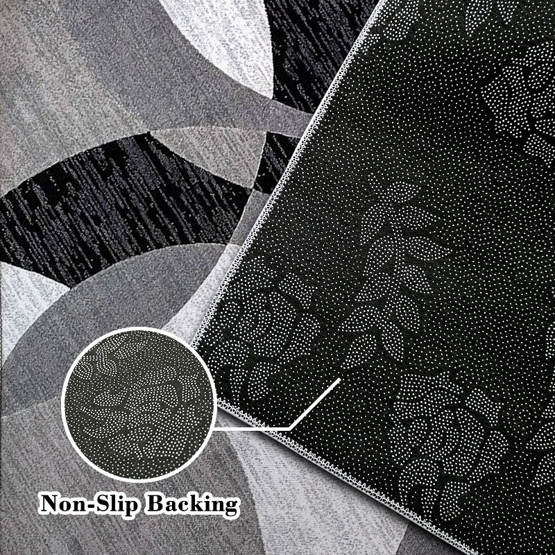 Orbit-Weave Geometrischer Teppich | Weiche Samt-Anti-Rutsch-Bodenmatte