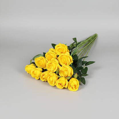 Buchet de flori artificiale pentru Ziua Mamei, trandafiri roșii decorativi