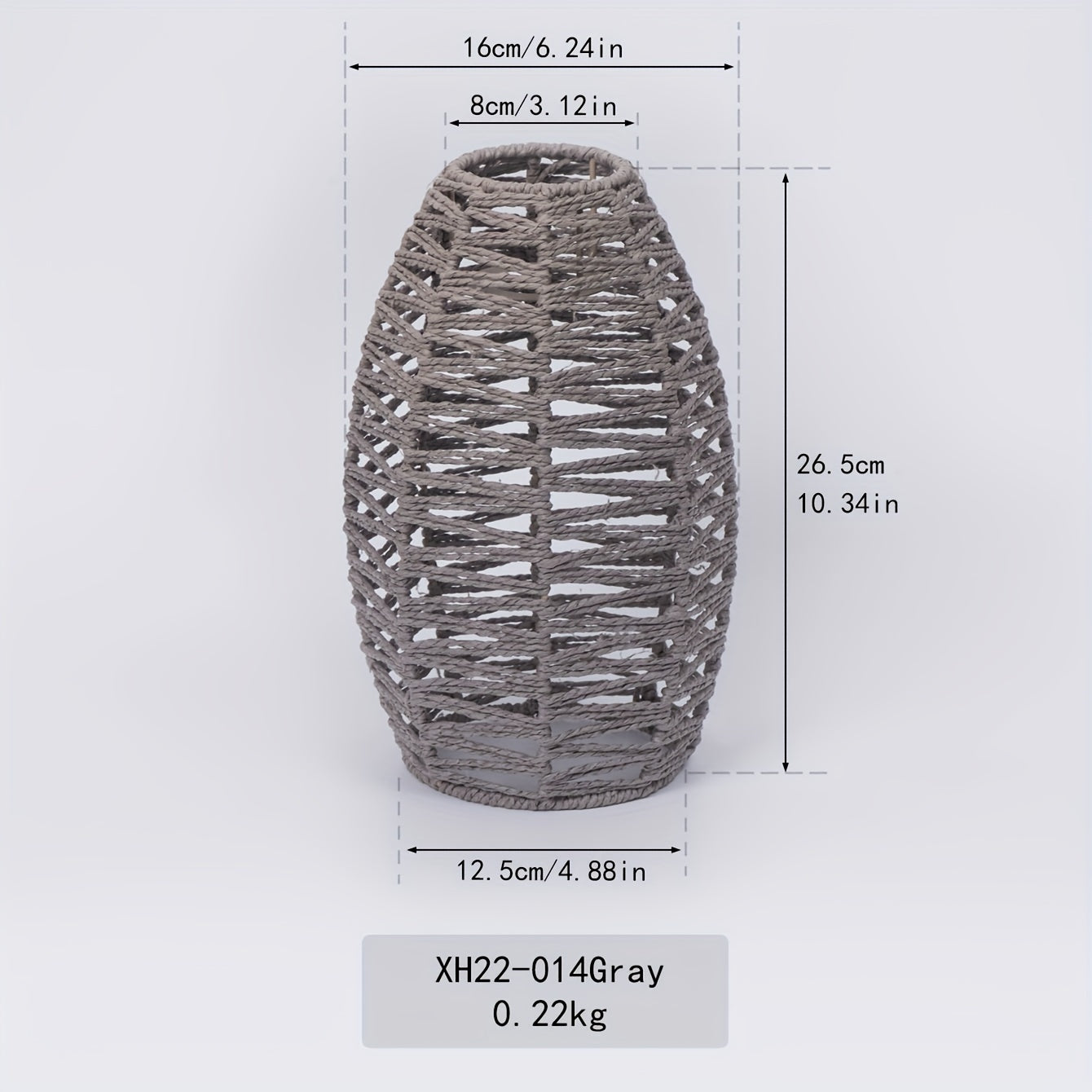 Abajur modern din frânghie țesută manual | Lumină de plafon naturală țesută