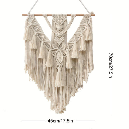 Perete Decorativ Boem din Macramé | Tapiserie Wovenă Artizanală