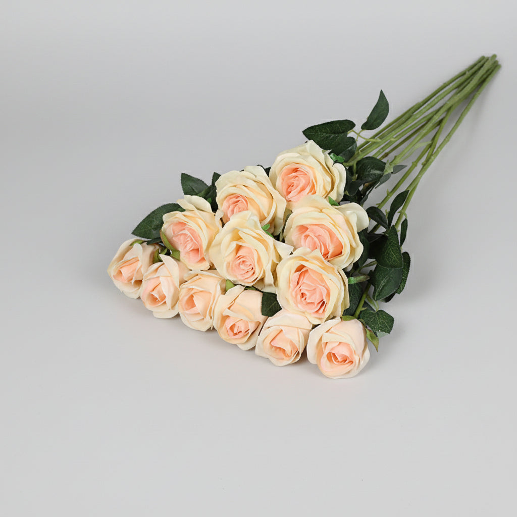 Buchet de flori artificiale pentru Ziua Mamei, trandafiri roșii decorativi