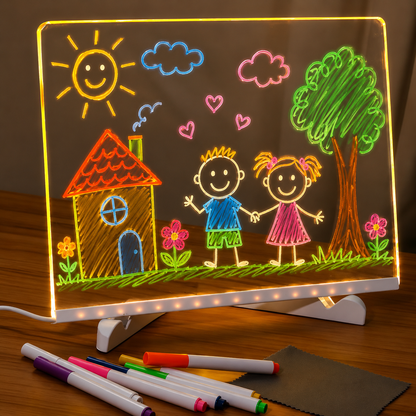 Wandbild LED-Zeichentafel Kinder Wiederverwendbares Leuchtendes Schreibtablett