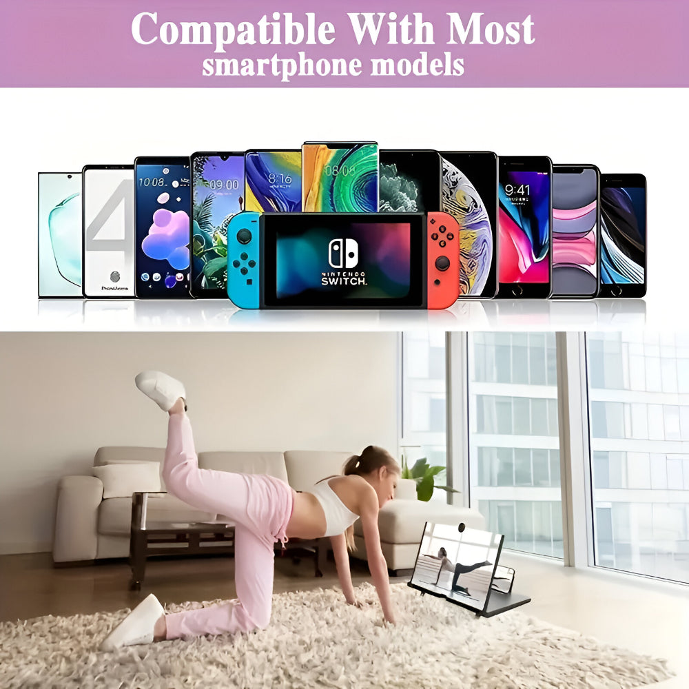 Suporte para Telemóvel com Amplificador de Ecrã Dobrável