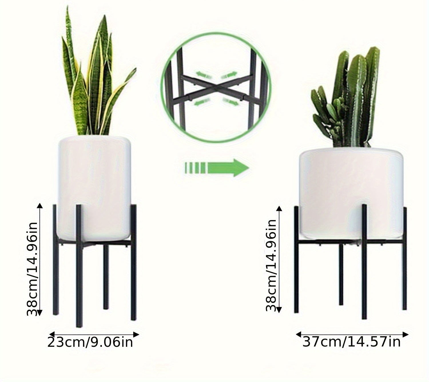 Adjustable Metal Plant Stand | Modern Indoor & Outdoor Flower Pot Holder