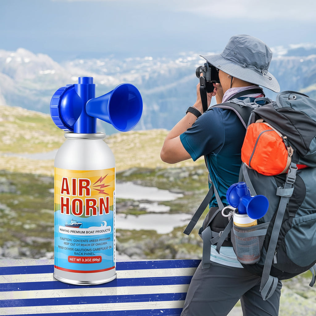 Portable Marine Air Horn Loud Safety Alert Boats Outdoors