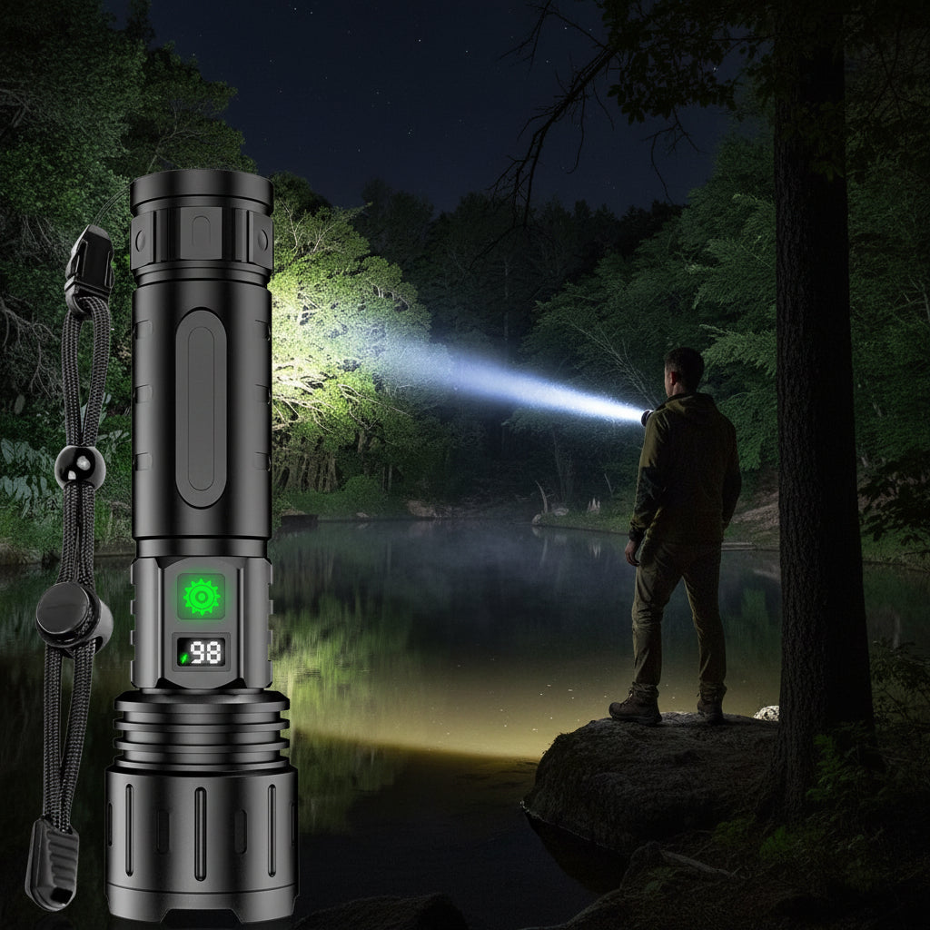 LED-Taschenlampe Hochleistungs-Wiederaufladbar Taktisch Wasserdicht