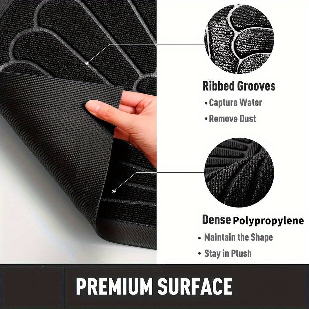 Semi-Circle Rubber Door Mat | Non-Slip Outdoor Entrance Mat