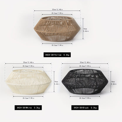 Handwoven Paper Rope Pendant Light Shade | Modern Natural Design