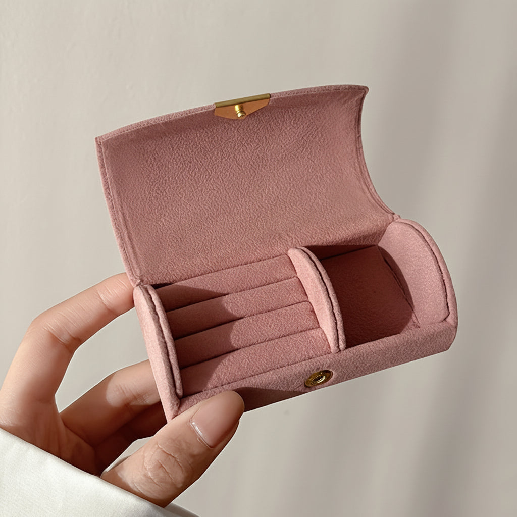 Mothers Day Jewelry Box Travel Organizer Case Snap Closure