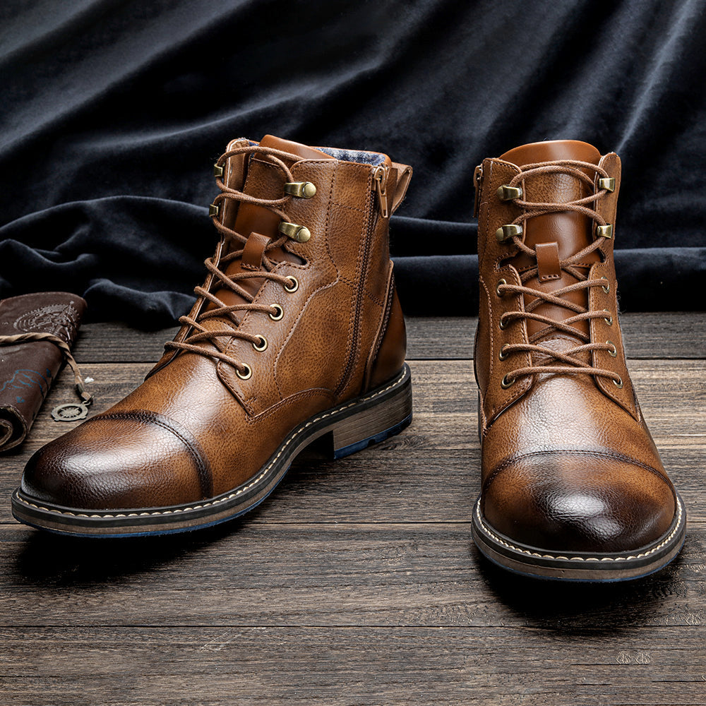 Frontier Leather Boots – Durable Men’s Classic Outdoor Footwear Orthopedic Support - Image 5