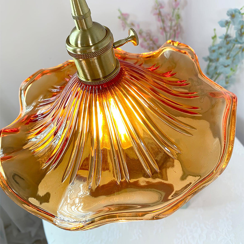 Illuminate Your Room with Elegance | Flower Glass LED Pendant Light