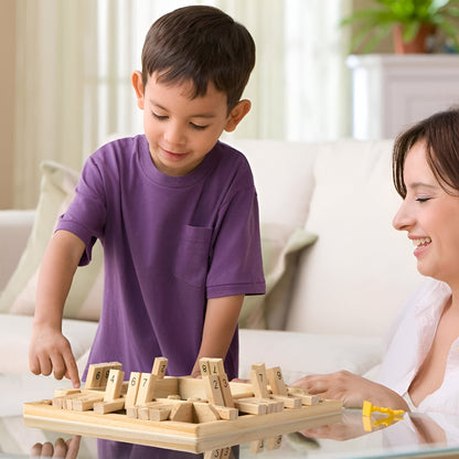 Gioco da tavolo in legno per apprendimento matematico famigliare educativo