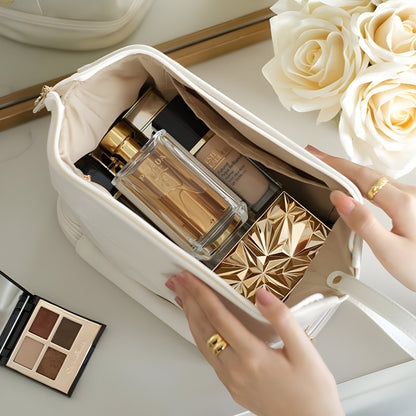Borsa per trucchi Organizzatore da viaggio Custodia cosmetica in pelle sintetica Grande capacità