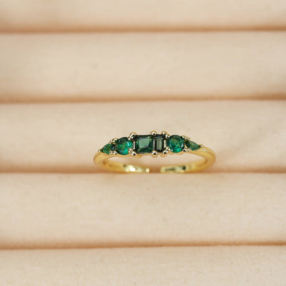 Conjunto de Anéis Dourados para o Dia da Mãe, Empilháveis, com Strass, Estilo Boho