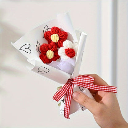 Blomsterbuket Mors Dag Gave Håndlavet Stil Mini Indpakket Dekoration