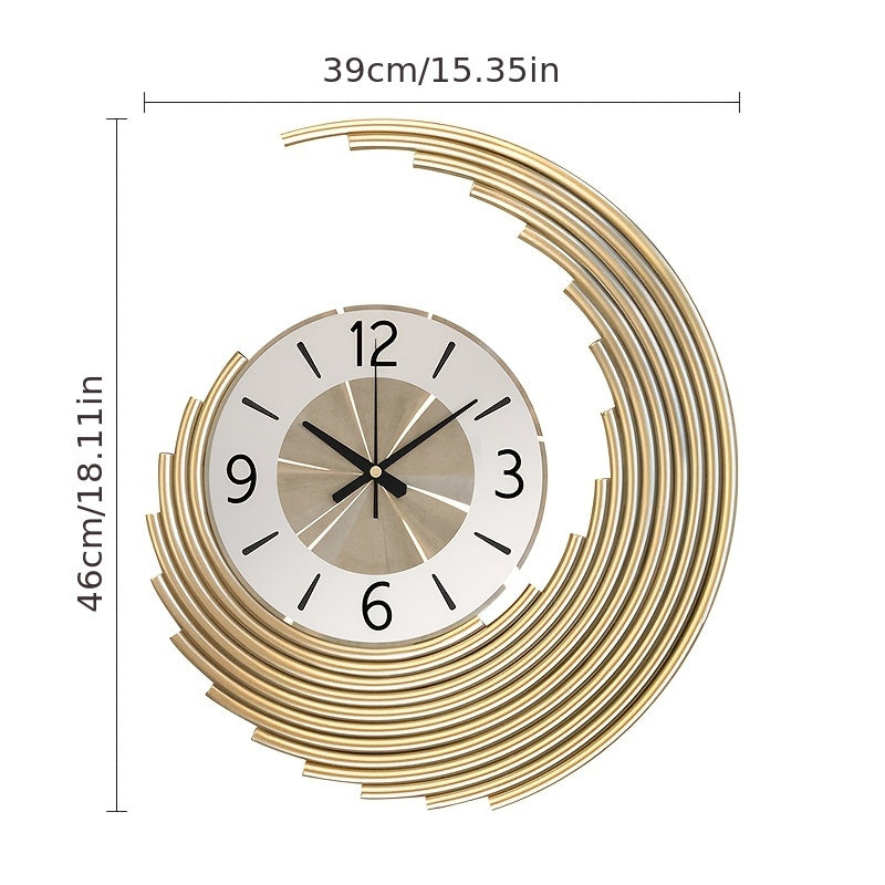 Orologio da parete moderno in metallo 3D | Orologio decorativo con movimento al quarzo silenzioso