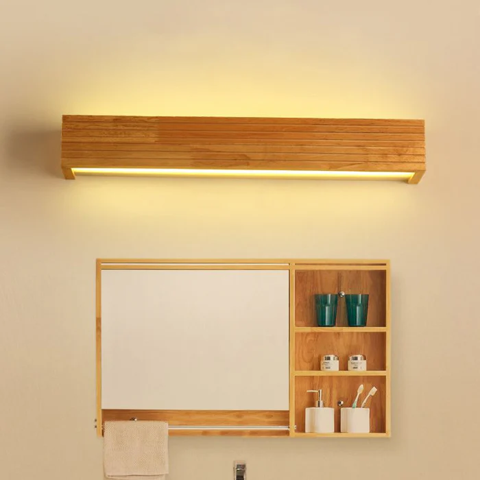 Modern Wooden LED Wall Lamp | Minimalist Bedroom & Living Room Lighting