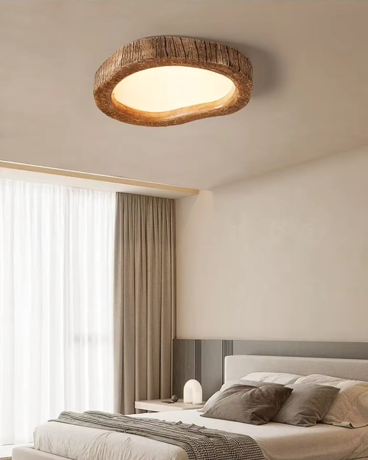 Le Halo Bois Deckenleuchte | Rustikale, holz-inspirierte LED-Lampe