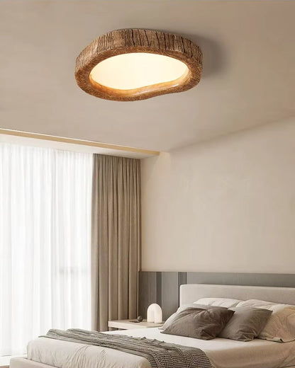 Le Halo Bois Deckenleuchte | Rustikale, holz-inspirierte LED-Lampe