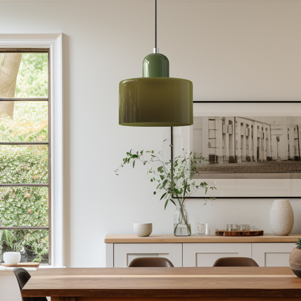 Bauhaus-Glas-Hängeleuchte | Buntes modernistisches Design