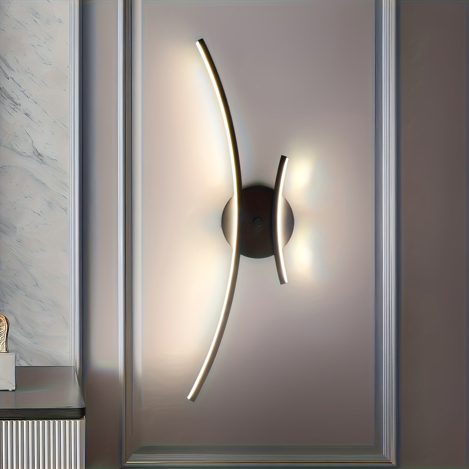 Modern LED Wall Light | Linear Wall Sconce for Bathroom, Living Room & Dining Spaces