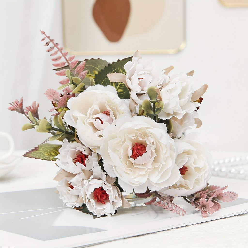 Blomsterbuket Mors Dag Gave Kunstig Pæon Hjemmedekoration
