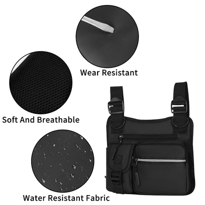 Geantă tactică pentru piept Pickleball, rucsac crossbody reglabil