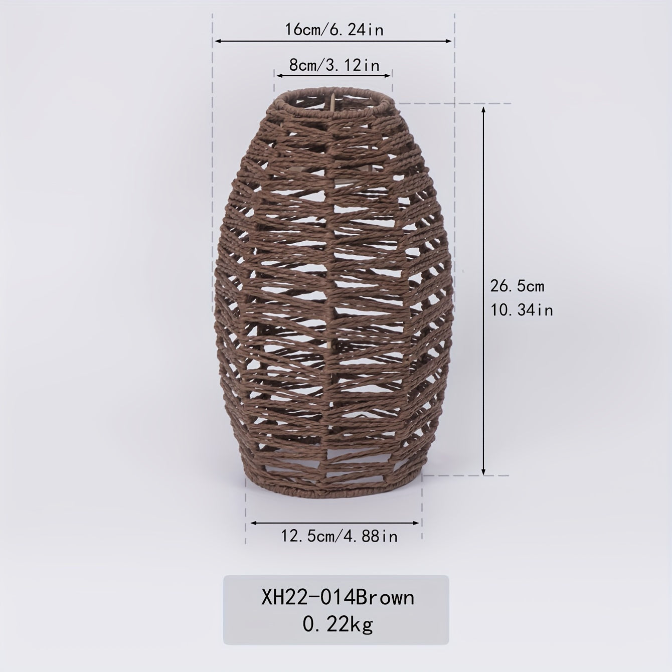 Abajur modern din frânghie țesută manual | Lumină de plafon naturală țesută